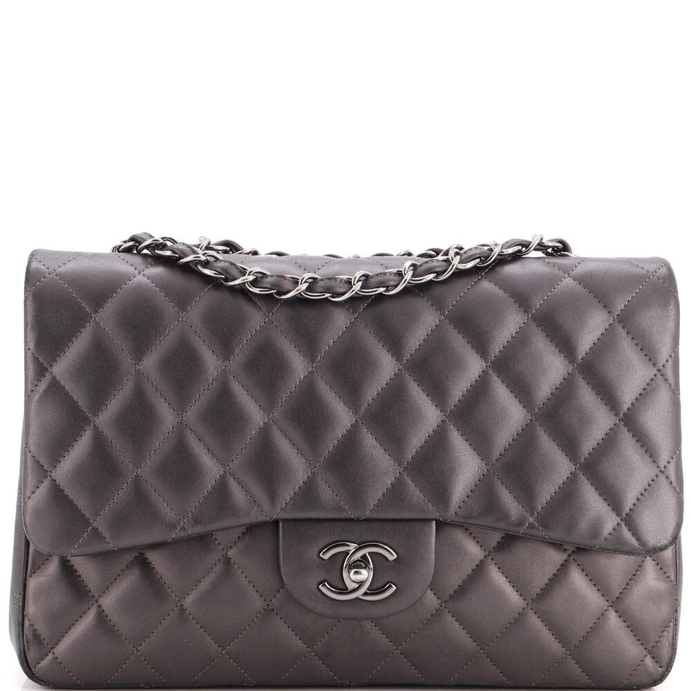 Chanel Jumbo Vintage Classic Single Flap Bag Quilted Lambskin